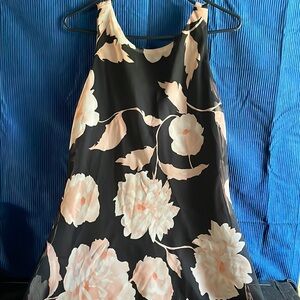 Alyn Paige Black and Pink Asymmetrical Halter Sundress